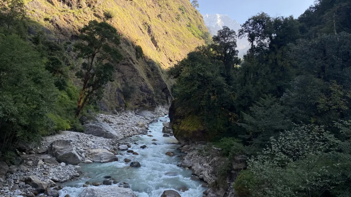 Tamakoshi khola and Mt. Gaurishankar