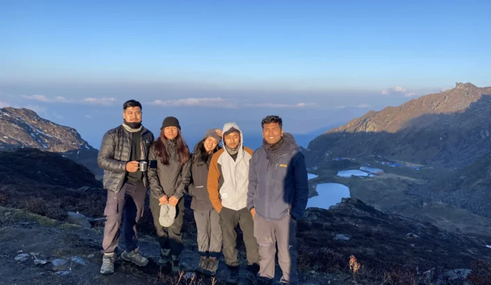 group photo from panchpokhari viewpoint